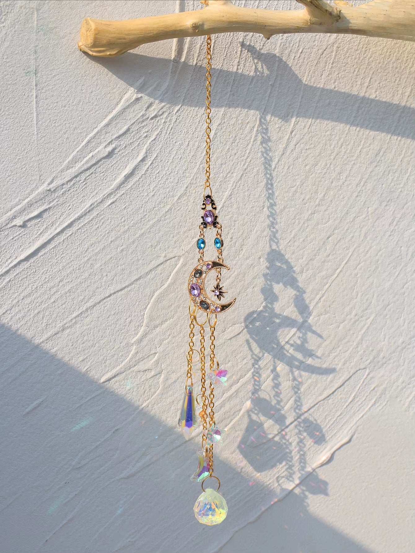 Transform your space with our stunning Suncatcher Crystal Moon! 🌙✨ Perfect for adding a touch of magic to your garden or home. 🌈💖 #HomeDecor #GardenMagic #Suncatcher