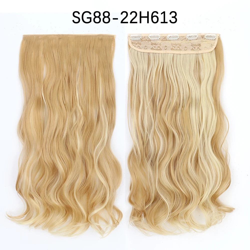 Transform your look with 's Long Ombre Brown to Blonde Water Wavy Clip-In Hair Extensions! 💁‍♀️✨ #HairGoals #HairExtensions