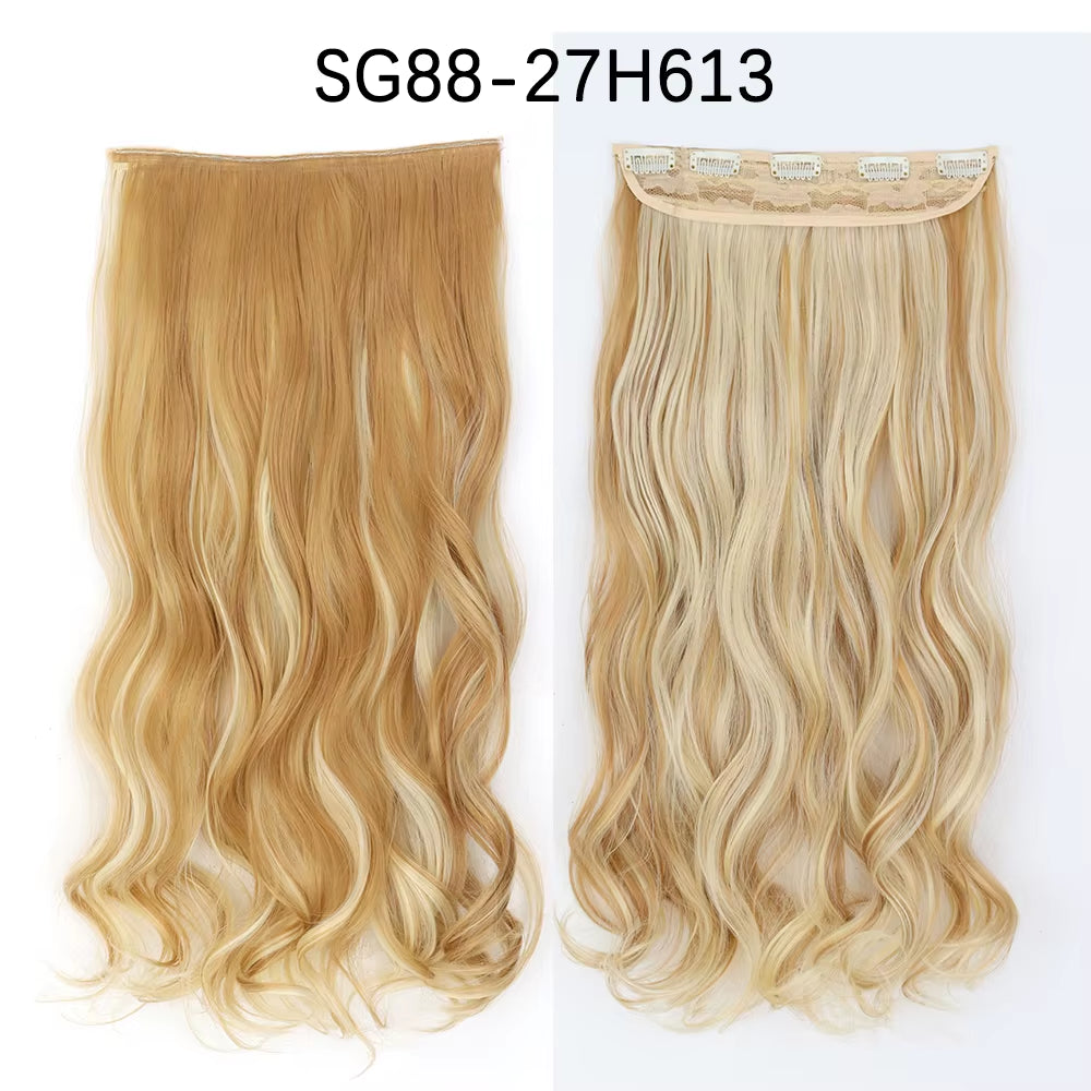 Transform your look with 's Long Ombre Brown to Blonde Water Wavy Clip-In Hair Extensions! 💁‍♀️✨ #HairGoals #HairExtensions