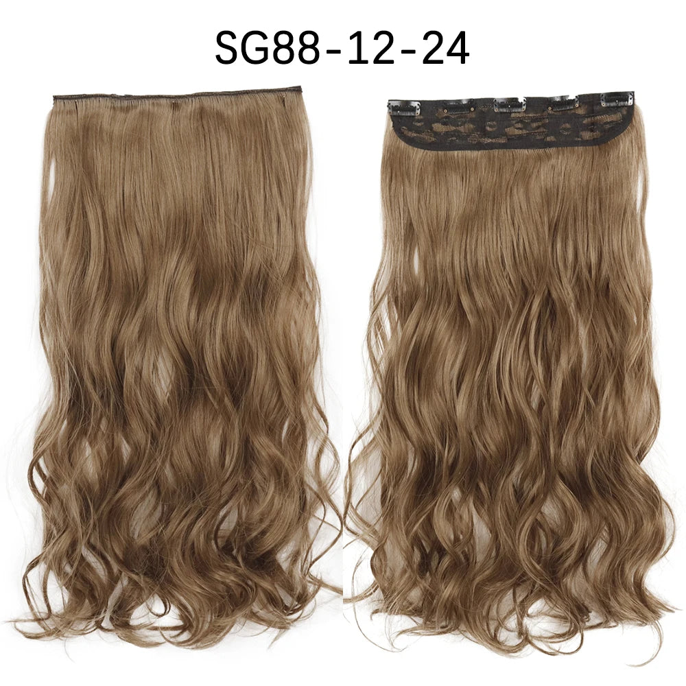 Transform your look with 's Long Ombre Brown to Blonde Water Wavy Clip-In Hair Extensions! 💁‍♀️✨ #HairGoals #HairExtensions