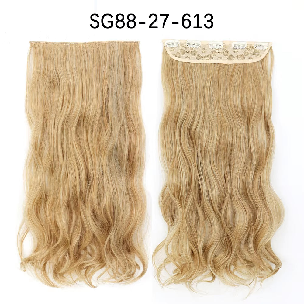 Transform your look with 's Long Ombre Brown to Blonde Water Wavy Clip-In Hair Extensions! 💁‍♀️✨ #HairGoals #HairExtensions