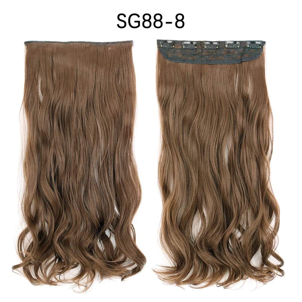 Transform your look with 's Long Ombre Brown to Blonde Water Wavy Clip-In Hair Extensions! 💁‍♀️✨ #HairGoals #HairExtensions