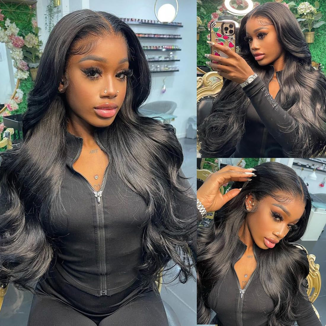 Luxurious 28 Inch Body Wave Lace Front Wig - Real HD Lace, Pre-Plucked, Glueless, 180% Density for Effortless Elegance