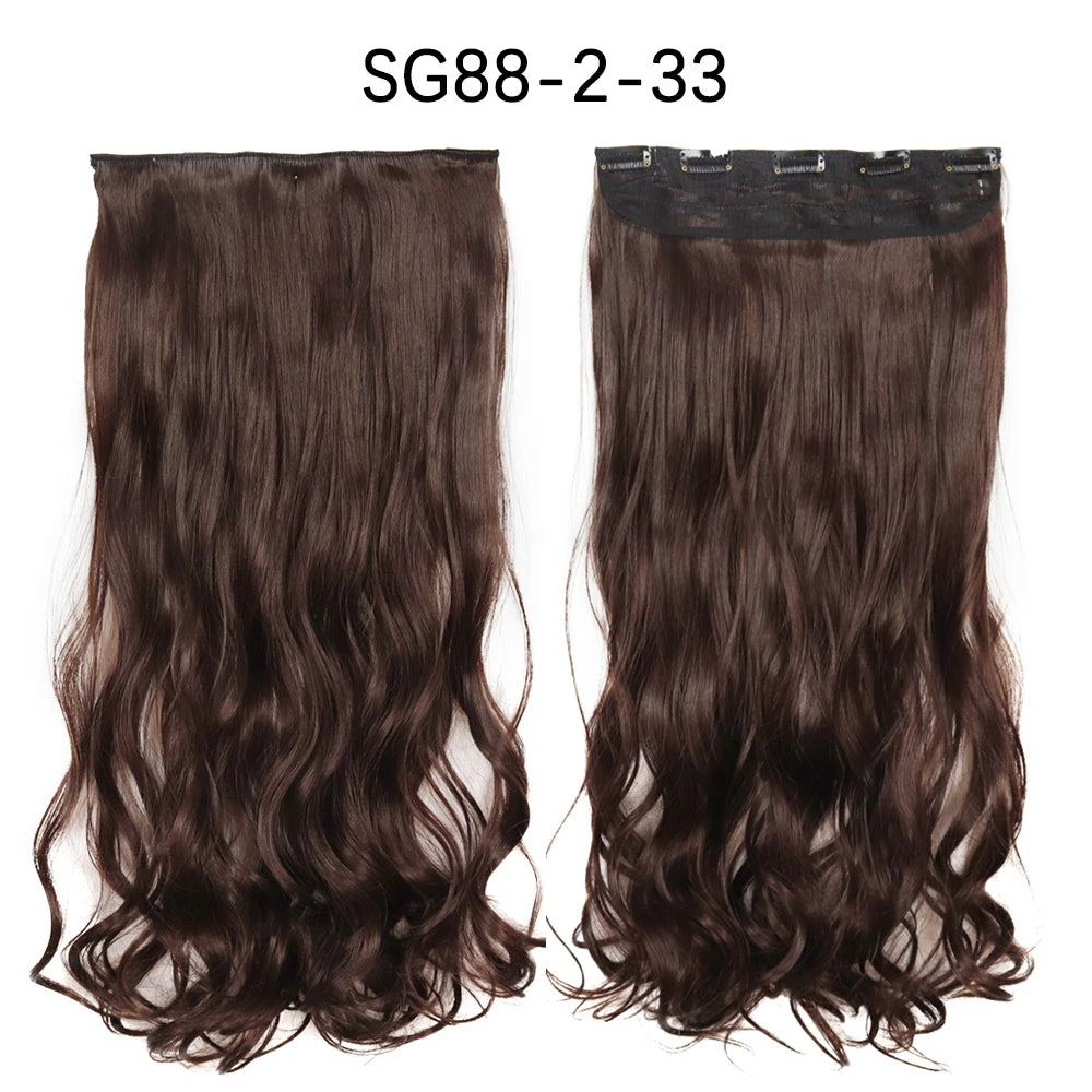 Transform your look with 's Long Ombre Brown to Blonde Water Wavy Clip-In Hair Extensions! 💁‍♀️✨ #HairGoals #HairExtensions