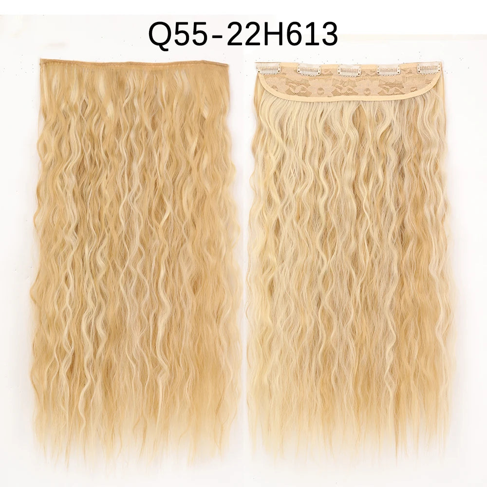 Transform your look with 's Long Ombre Brown to Blonde Water Wavy Clip-In Hair Extensions! 💁‍♀️✨ #HairGoals #HairExtensions