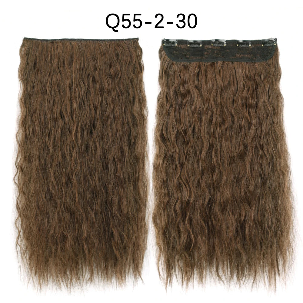 Transform your look with 's Long Ombre Brown to Blonde Water Wavy Clip-In Hair Extensions! 💁‍♀️✨ #HairGoals #HairExtensions