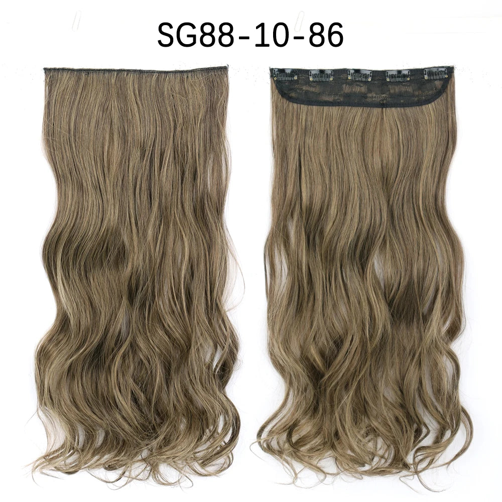 Transform your look with 's Long Ombre Brown to Blonde Water Wavy Clip-In Hair Extensions! 💁‍♀️✨ #HairGoals #HairExtensions