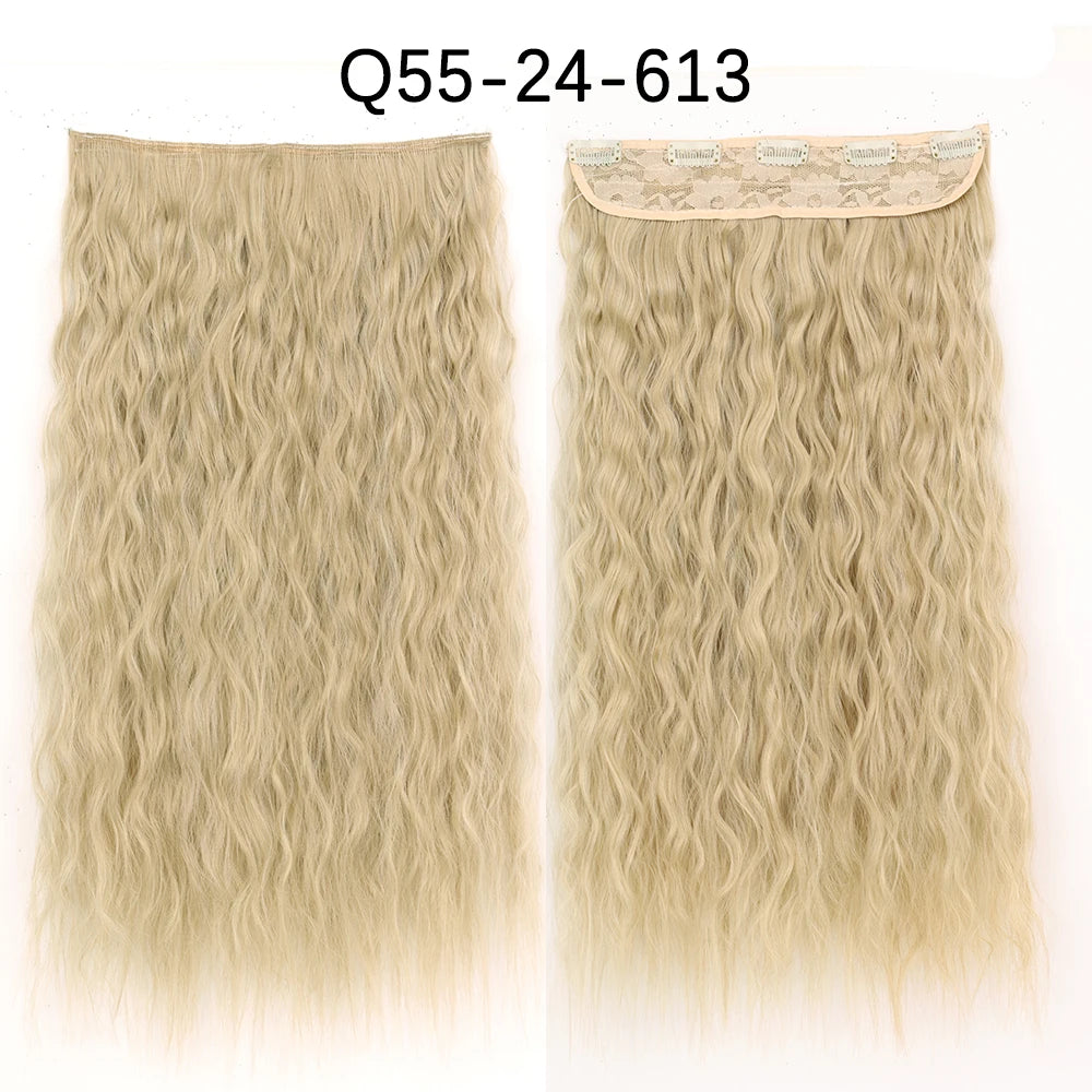 Transform your look with 's Long Ombre Brown to Blonde Water Wavy Clip-In Hair Extensions! 💁‍♀️✨ #HairGoals #HairExtensions