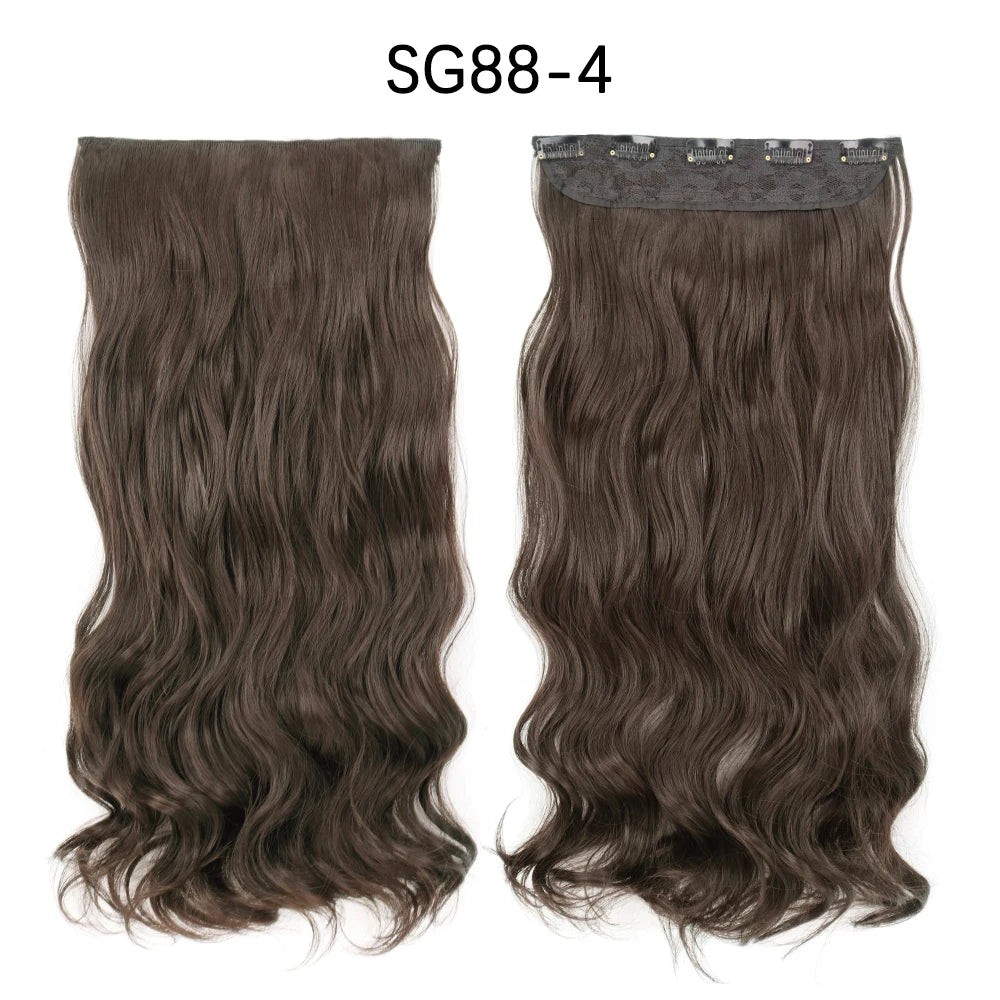 Transform your look with 's Long Ombre Brown to Blonde Water Wavy Clip-In Hair Extensions! 💁‍♀️✨ #HairGoals #HairExtensions