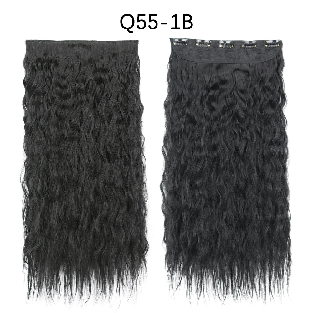 Transform your look with 's Long Ombre Brown to Blonde Water Wavy Clip-In Hair Extensions! 💁‍♀️✨ #HairGoals #HairExtensions