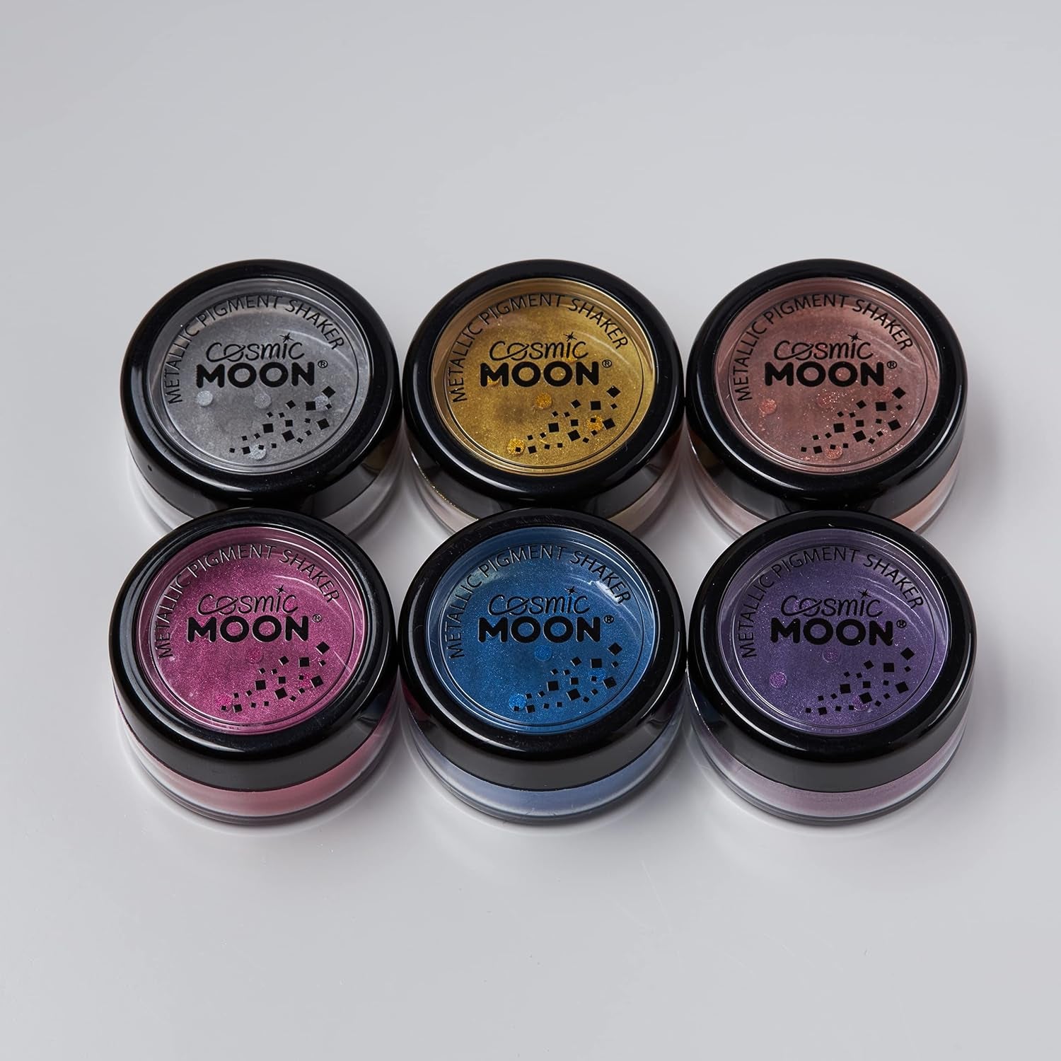 Metallic Pigment Shaker Set - 6 Vibrant Colors, 0.17Oz Each