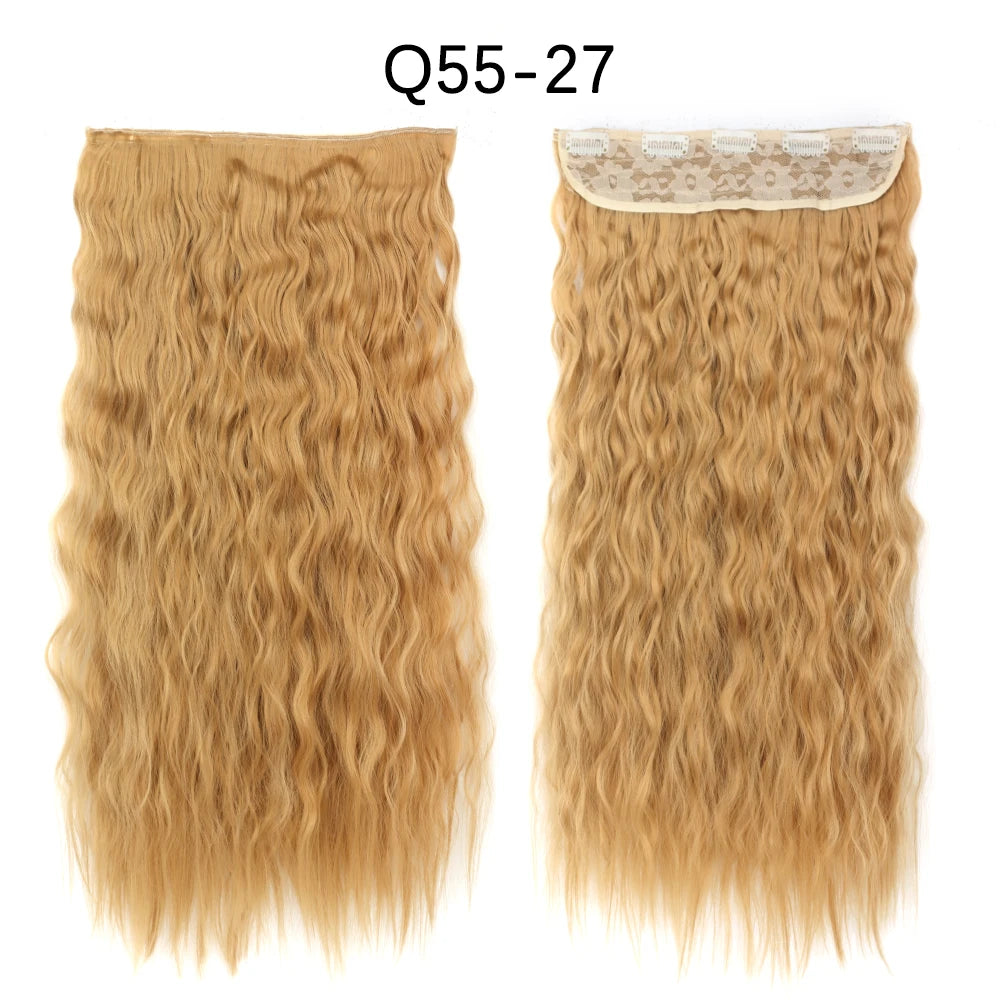 Transform your look with 's Long Ombre Brown to Blonde Water Wavy Clip-In Hair Extensions! 💁‍♀️✨ #HairGoals #HairExtensions