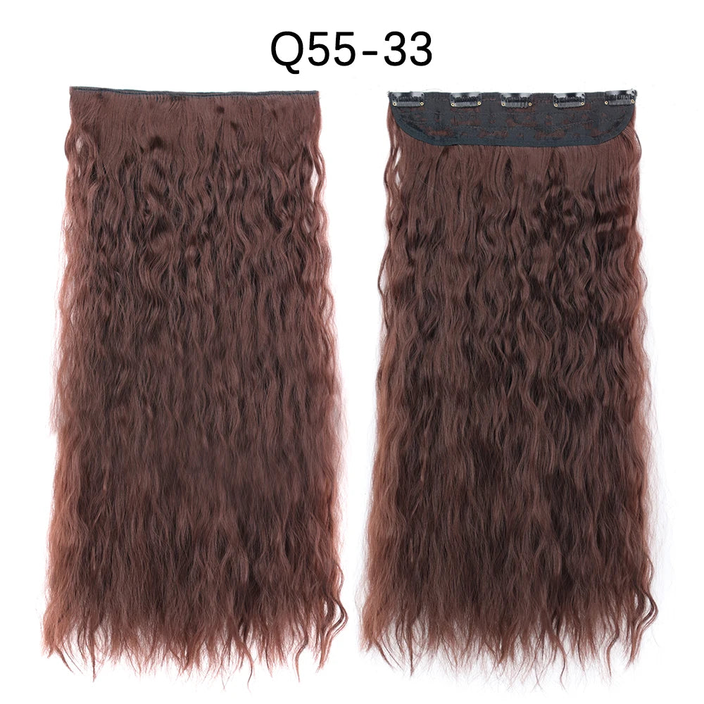 Transform your look with 's Long Ombre Brown to Blonde Water Wavy Clip-In Hair Extensions! 💁‍♀️✨ #HairGoals #HairExtensions