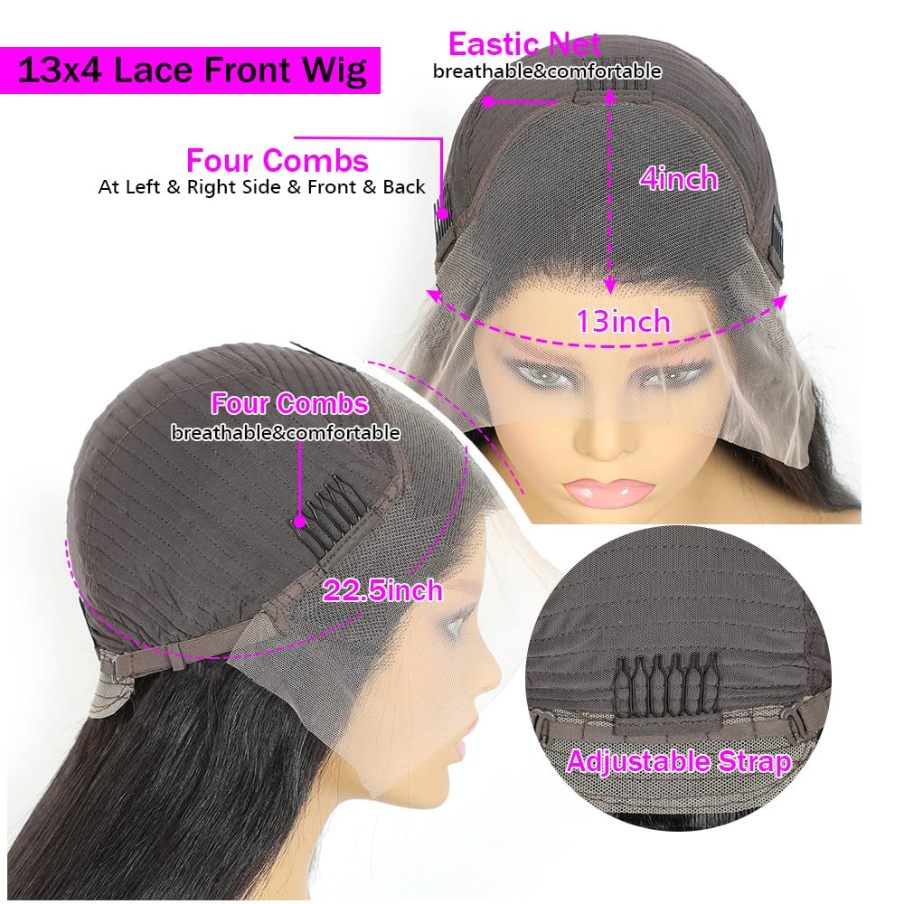 Luxurious 28 Inch Body Wave Lace Front Wig - Real HD Lace, Pre-Plucked, Glueless, 180% Density for Effortless Elegance