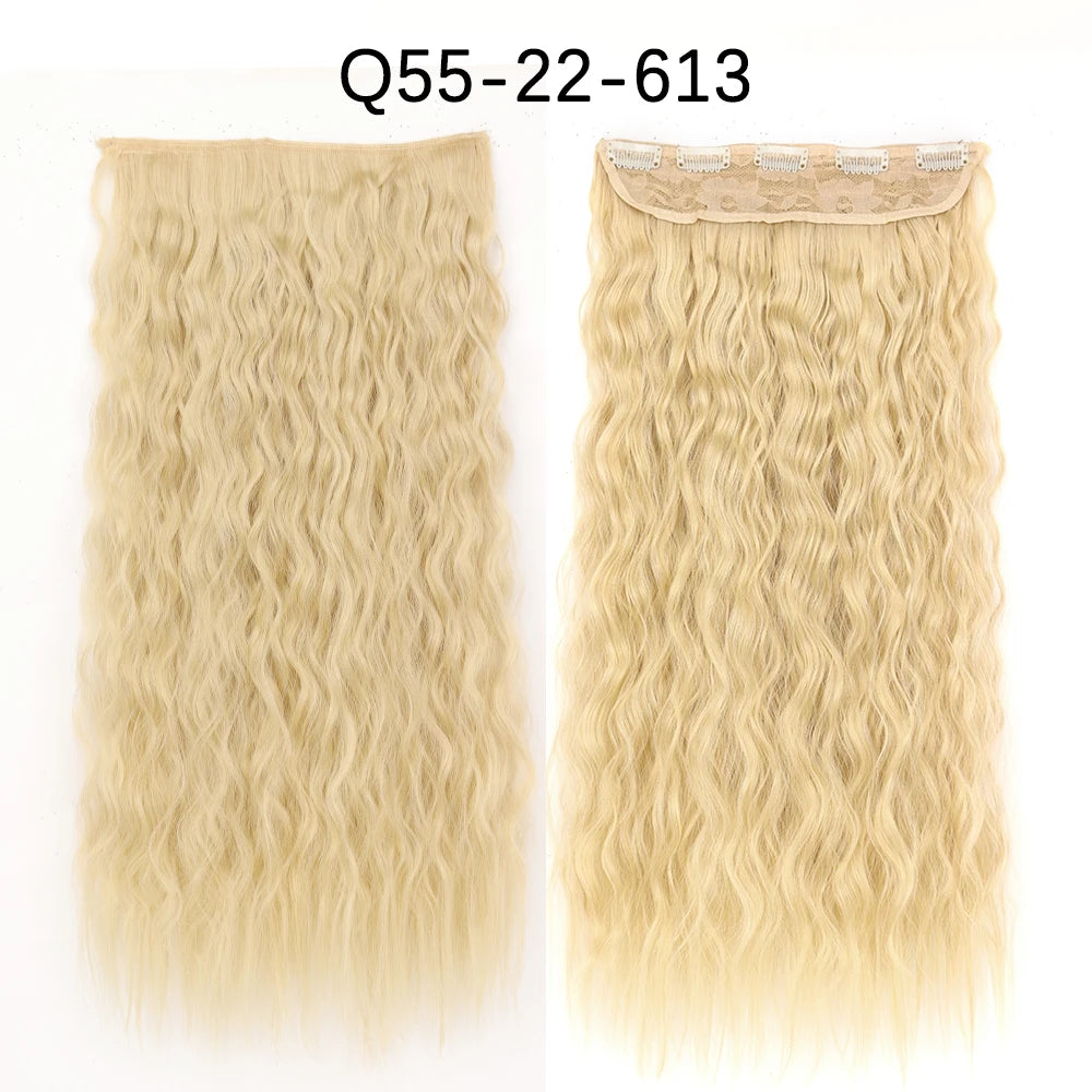 Transform your look with 's Long Ombre Brown to Blonde Water Wavy Clip-In Hair Extensions! 💁‍♀️✨ #HairGoals #HairExtensions