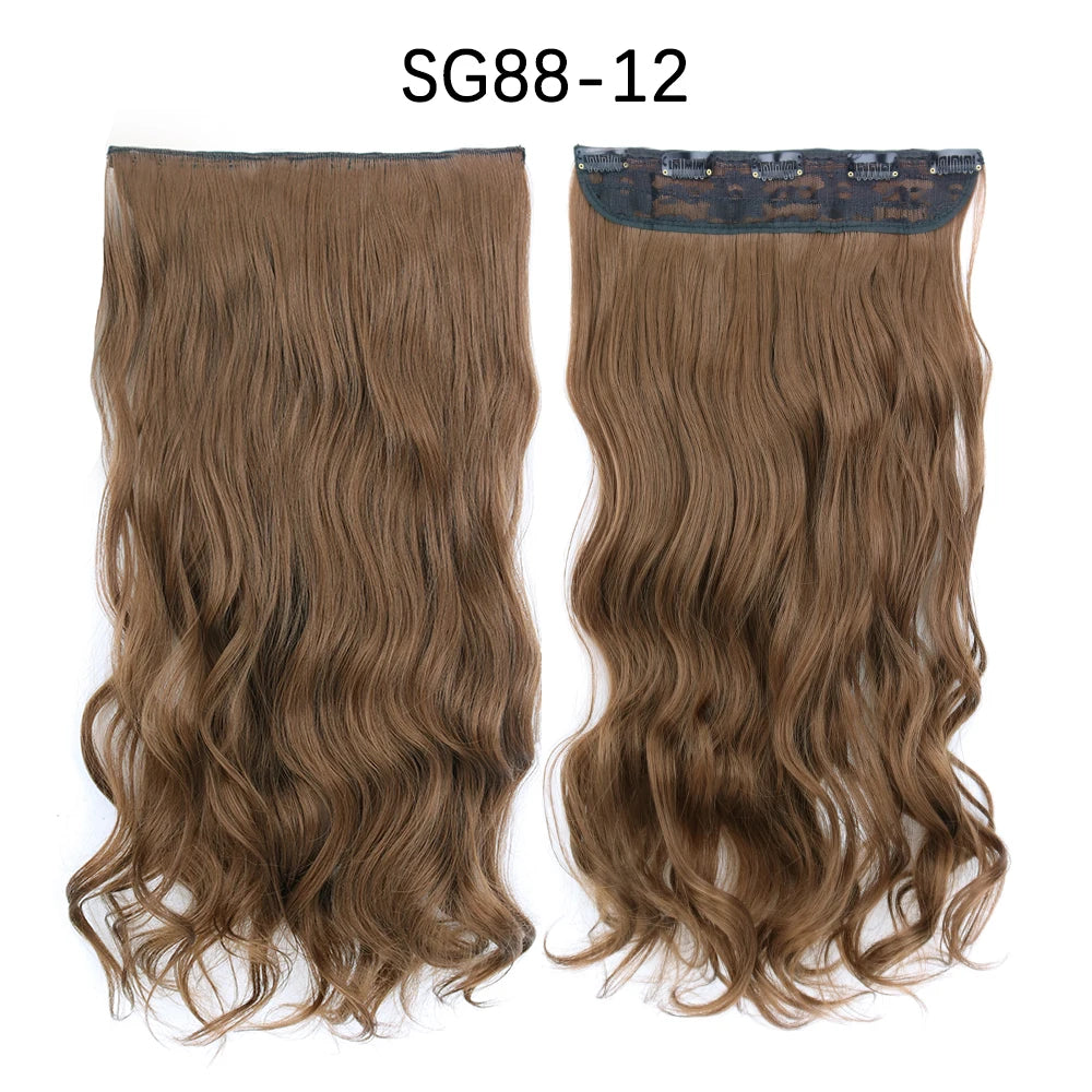 Transform your look with 's Long Ombre Brown to Blonde Water Wavy Clip-In Hair Extensions! 💁‍♀️✨ #HairGoals #HairExtensions