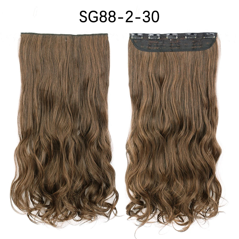 Transform your look with 's Long Ombre Brown to Blonde Water Wavy Clip-In Hair Extensions! 💁‍♀️✨ #HairGoals #HairExtensions