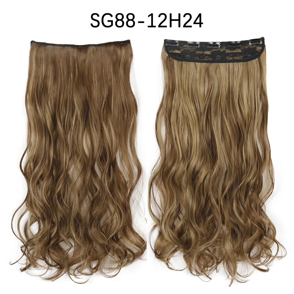 Transform your look with 's Long Ombre Brown to Blonde Water Wavy Clip-In Hair Extensions! 💁‍♀️✨ #HairGoals #HairExtensions