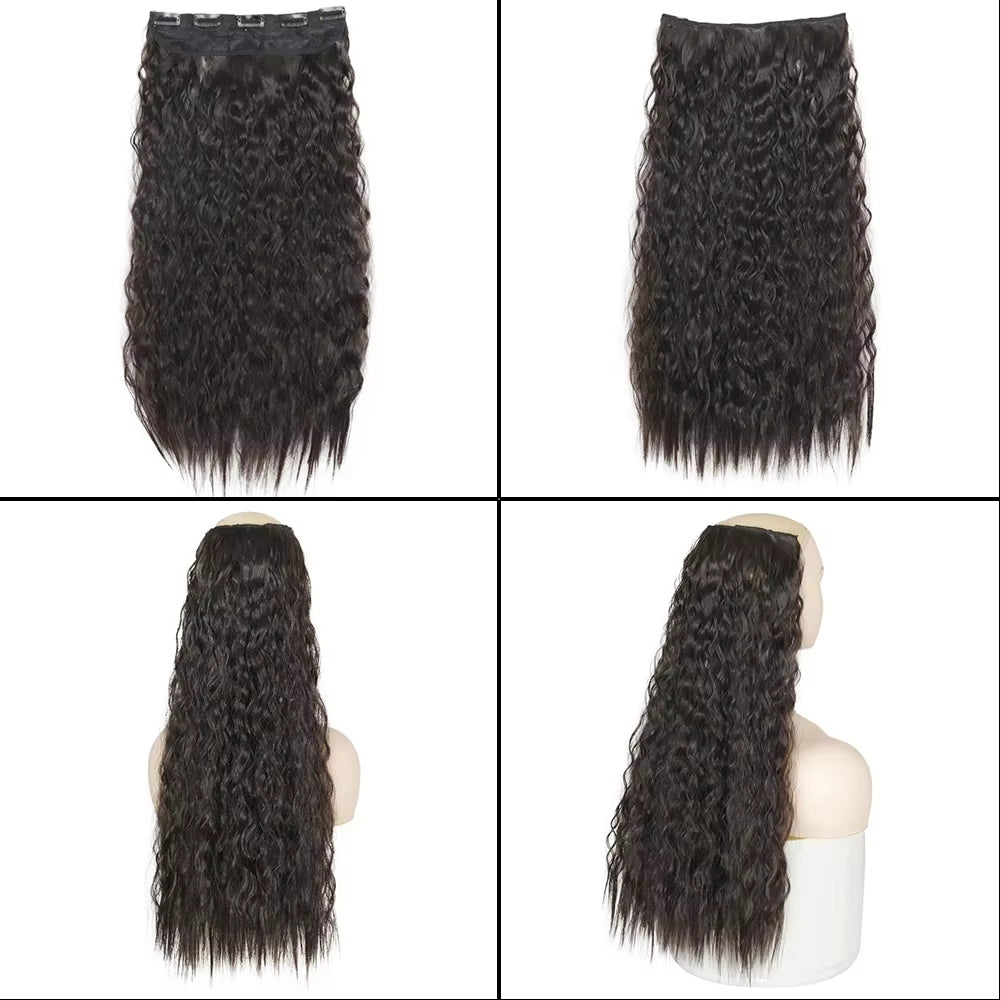 Transform your look with 's Long Ombre Brown to Blonde Water Wavy Clip-In Hair Extensions! 💁‍♀️✨ #HairGoals #HairExtensions