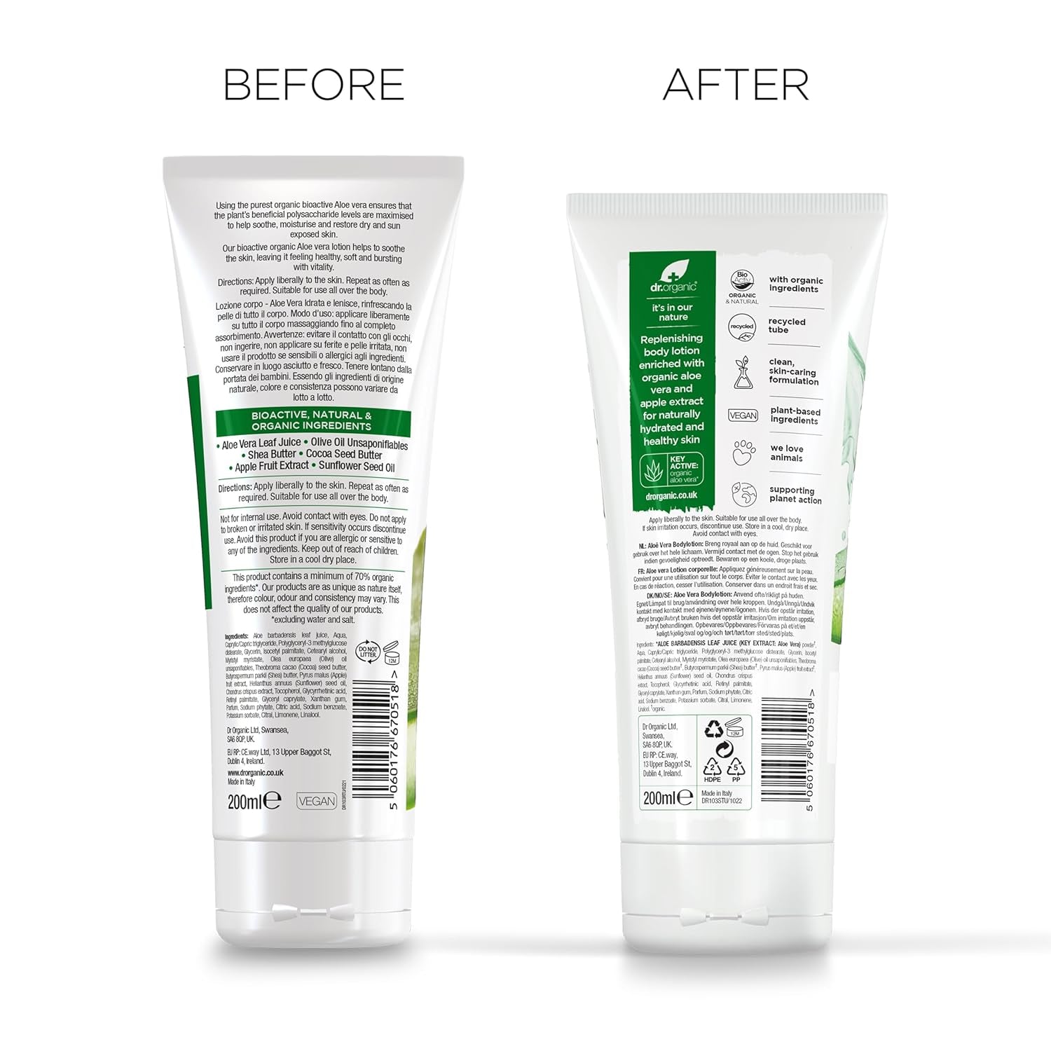 Organic Doctor Aloe Vera Skin Lotion - Nourishing & Hydrating, 6.8 Fl.Oz.