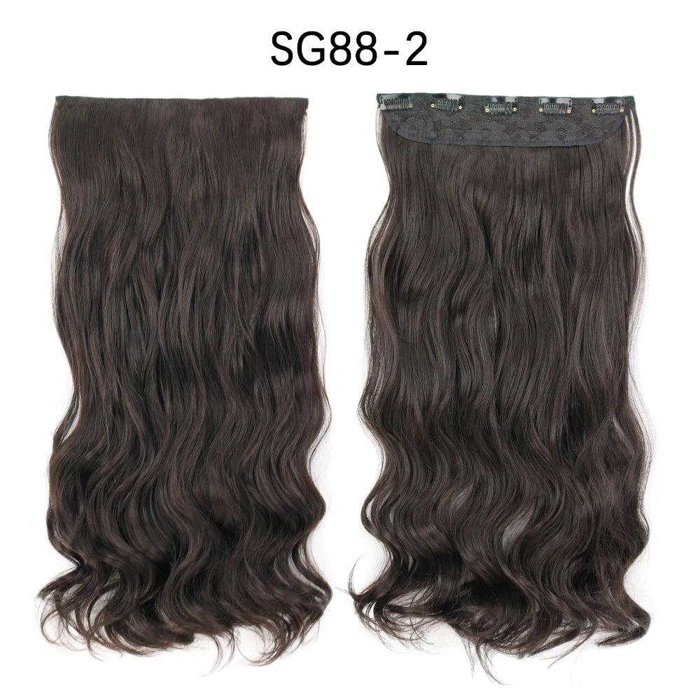 Transform your look with 's Long Ombre Brown to Blonde Water Wavy Clip-In Hair Extensions! 💁‍♀️✨ #HairGoals #HairExtensions