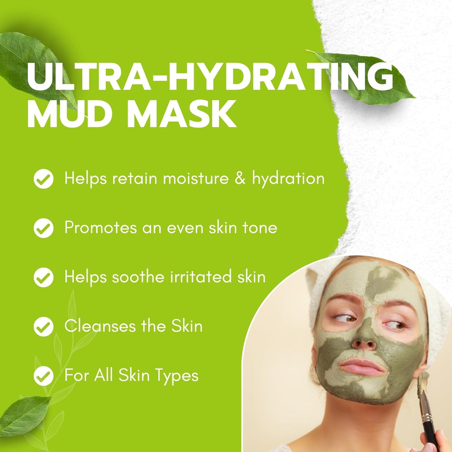 Revitalize Your Skin with Green Tea Matcha Mud Mask - Deep Cleansing, Hydrating, and Relaxing Volcanic Clay Facial Treatment with Aloe Vera