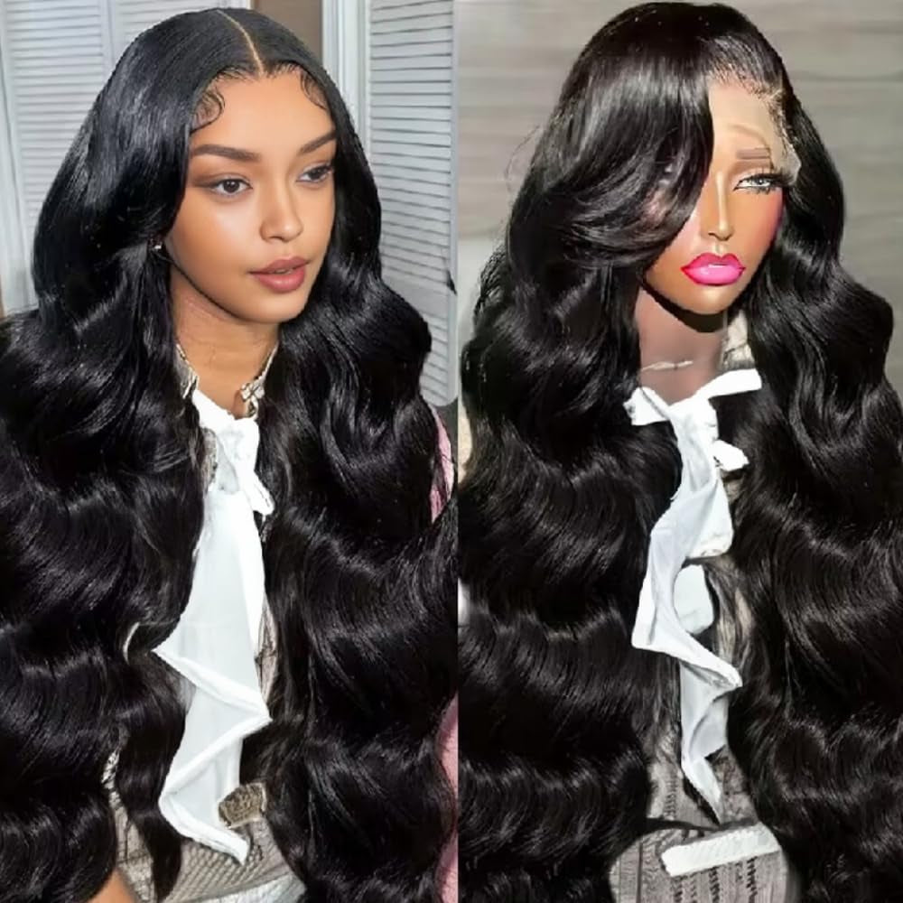 Luxurious 28 Inch Body Wave Lace Front Wig - Real HD Lace, Pre-Plucked, Glueless, 180% Density for Effortless Elegance