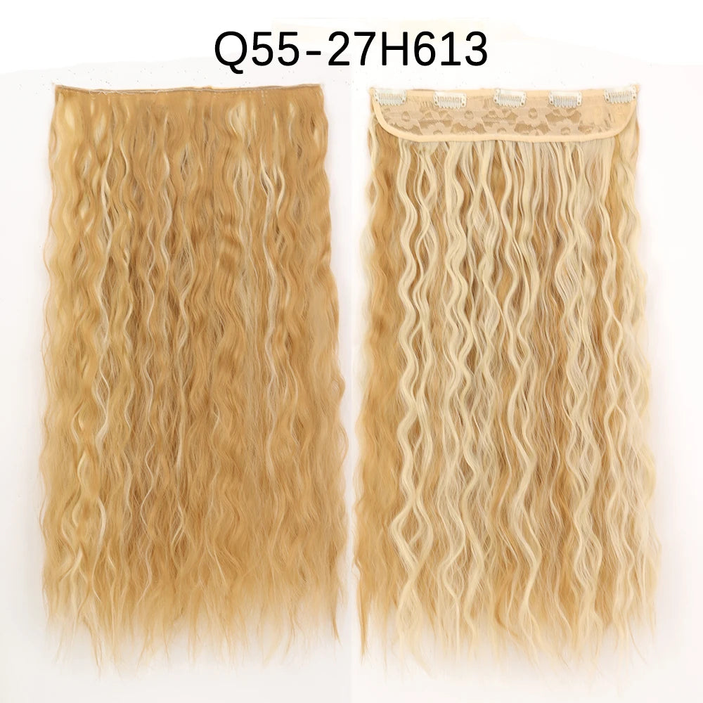 Transform your look with 's Long Ombre Brown to Blonde Water Wavy Clip-In Hair Extensions! 💁‍♀️✨ #HairGoals #HairExtensions