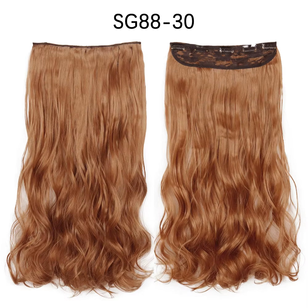 Transform your look with 's Long Ombre Brown to Blonde Water Wavy Clip-In Hair Extensions! 💁‍♀️✨ #HairGoals #HairExtensions