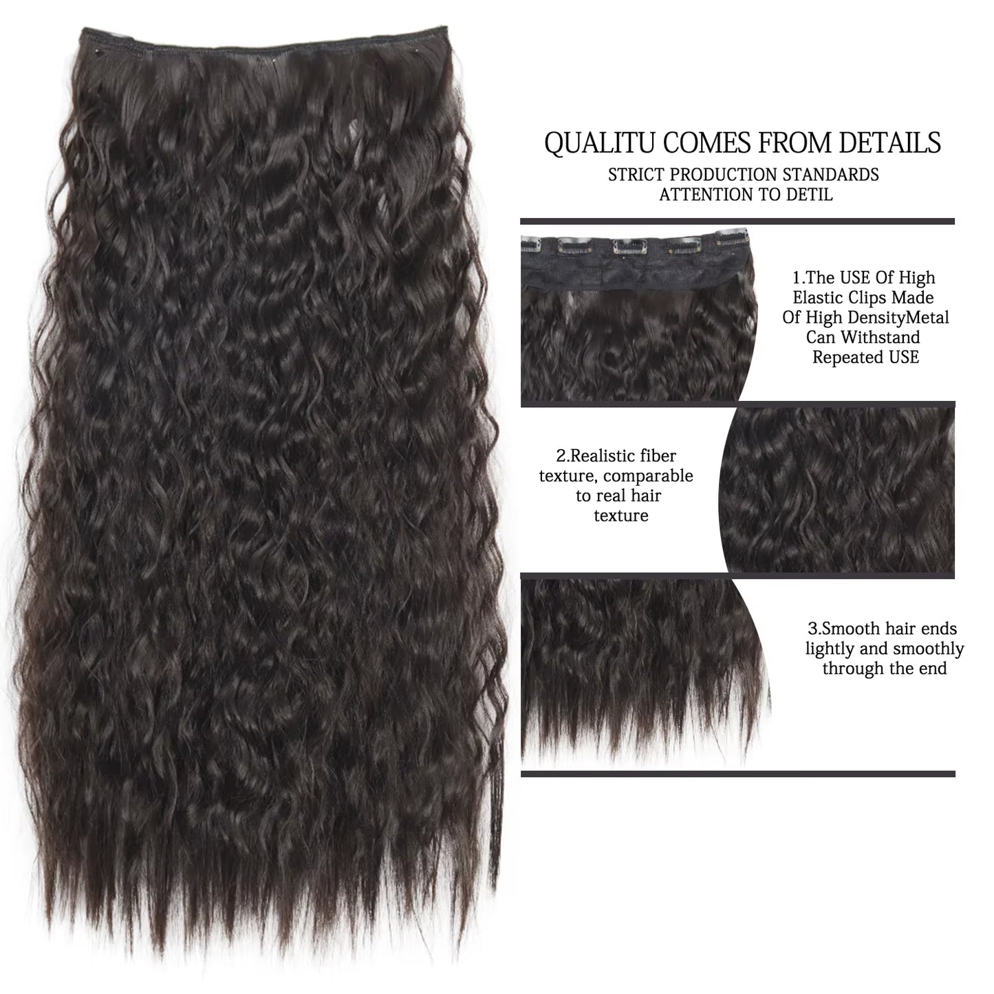 Transform your look with 's Long Ombre Brown to Blonde Water Wavy Clip-In Hair Extensions! 💁‍♀️✨ #HairGoals #HairExtensions