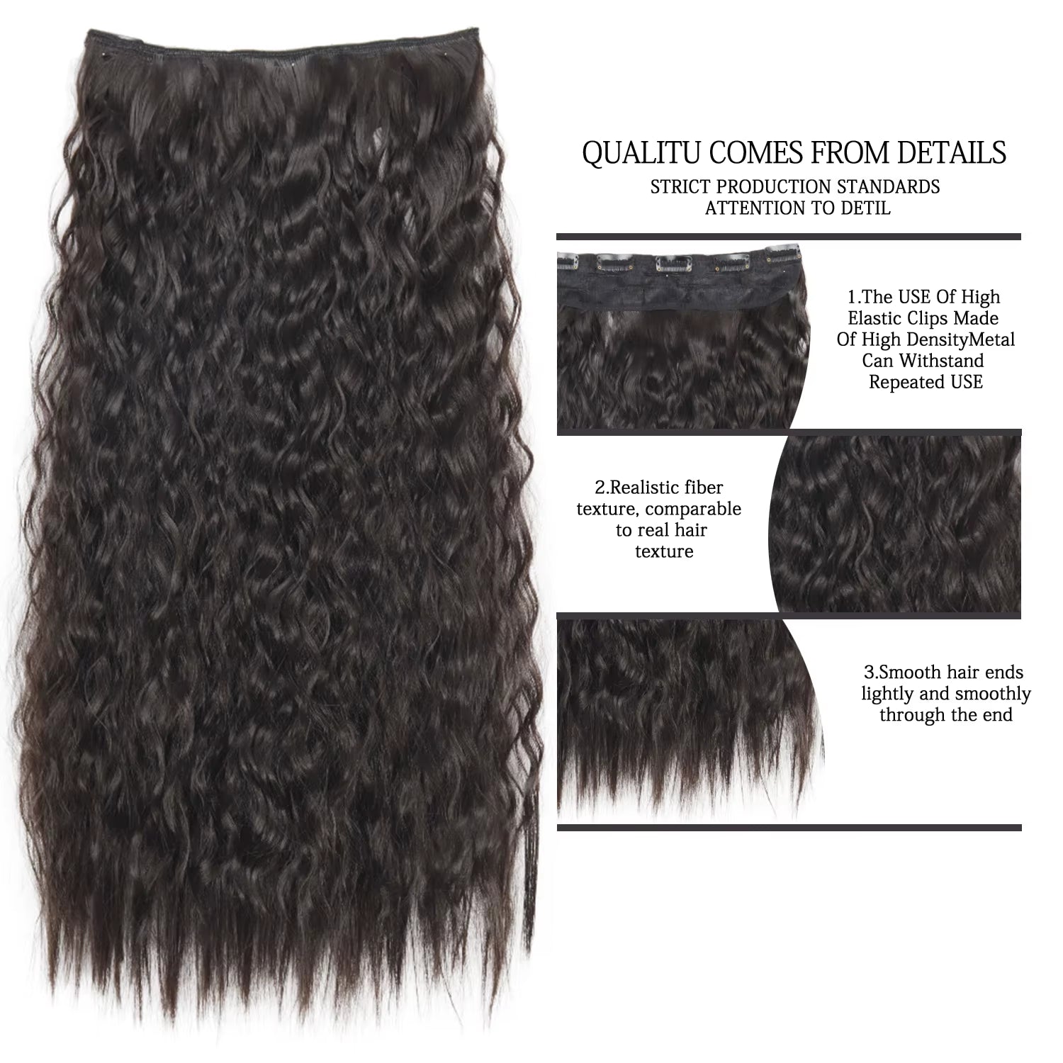 Transform your look with 's Long Ombre Brown to Blonde Water Wavy Clip-In Hair Extensions! 💁‍♀️✨ #HairGoals #HairExtensions