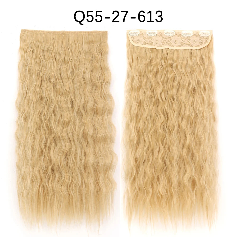 Transform your look with 's Long Ombre Brown to Blonde Water Wavy Clip-In Hair Extensions! 💁‍♀️✨ #HairGoals #HairExtensions