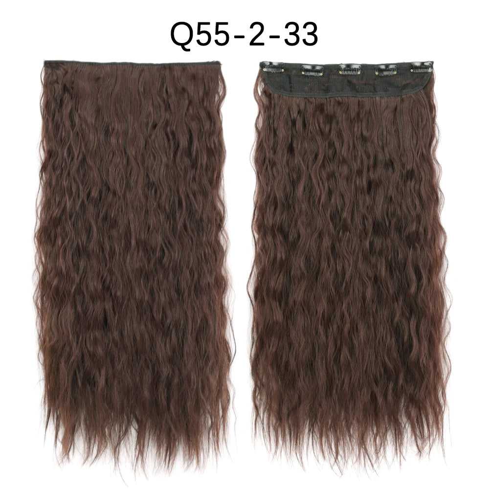 Transform your look with 's Long Ombre Brown to Blonde Water Wavy Clip-In Hair Extensions! 💁‍♀️✨ #HairGoals #HairExtensions