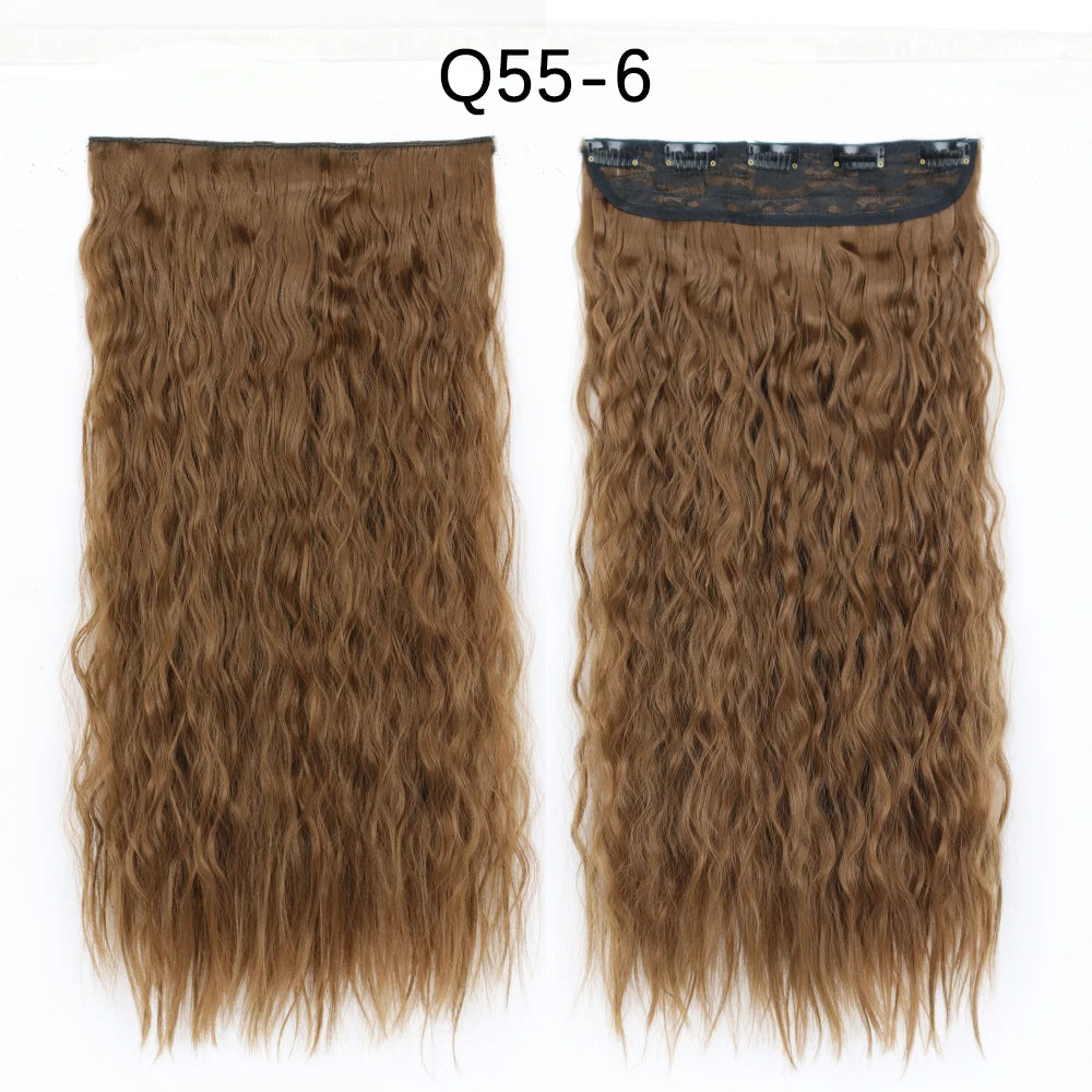 Transform your look with 's Long Ombre Brown to Blonde Water Wavy Clip-In Hair Extensions! 💁‍♀️✨ #HairGoals #HairExtensions