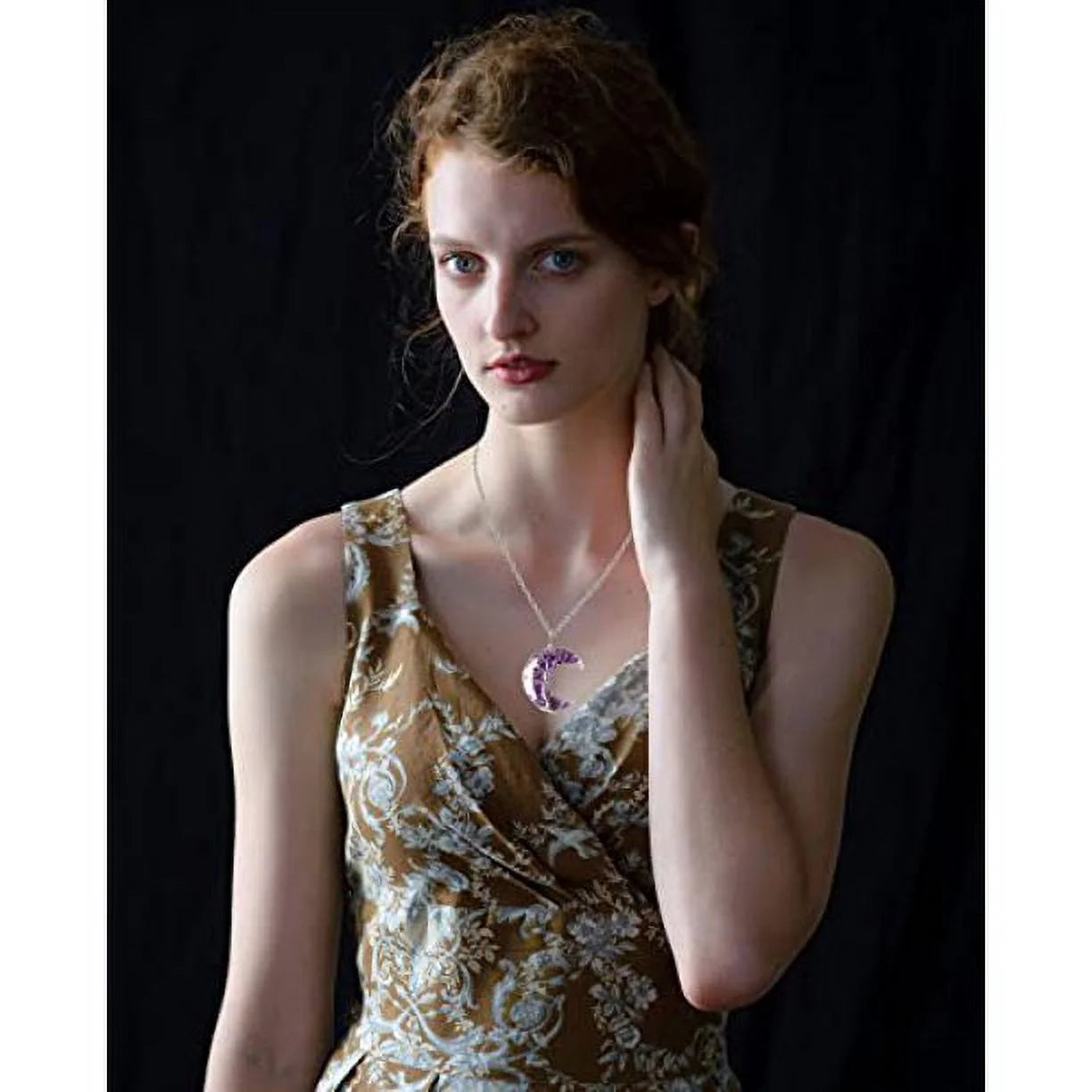 Tree of Life Necklace - Stunning Wire Wrapped Crescent Moon Pendant with 7 Chakra Healing Crystals for Women