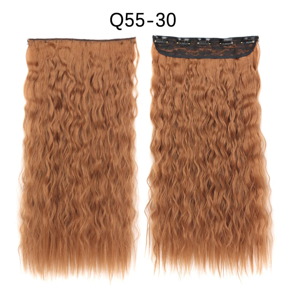 Transform your look with 's Long Ombre Brown to Blonde Water Wavy Clip-In Hair Extensions! 💁‍♀️✨ #HairGoals #HairExtensions