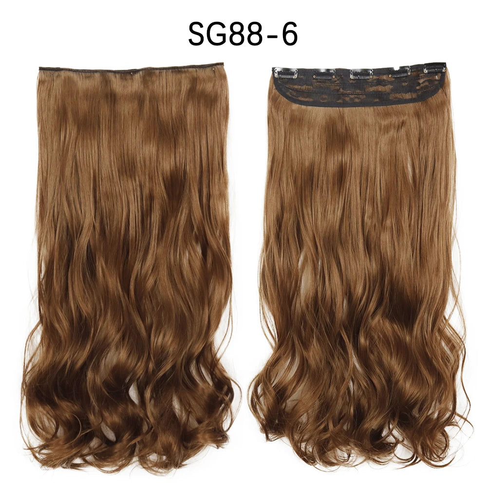 Transform your look with 's Long Ombre Brown to Blonde Water Wavy Clip-In Hair Extensions! 💁‍♀️✨ #HairGoals #HairExtensions