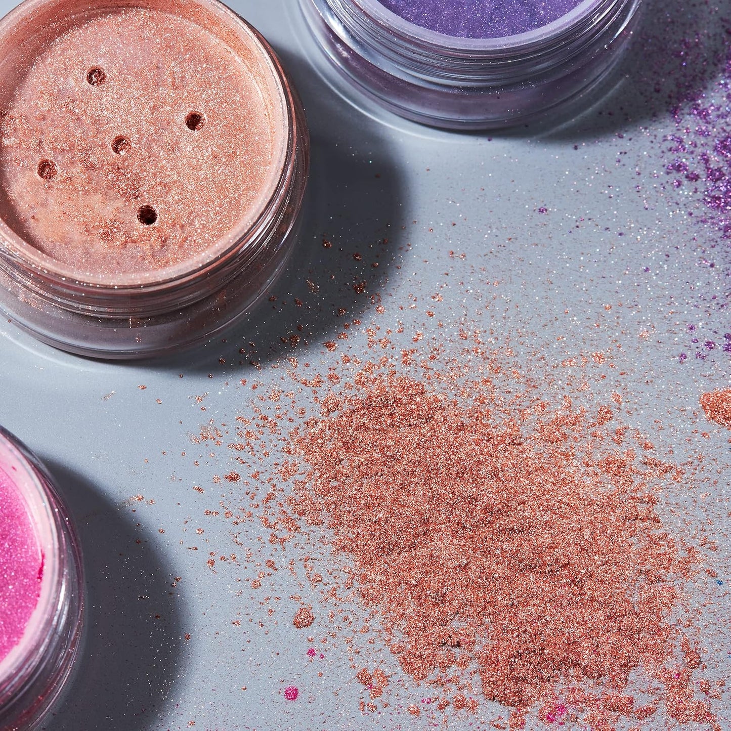 Metallic Pigment Shaker Set - 6 Vibrant Colors, 0.17Oz Each