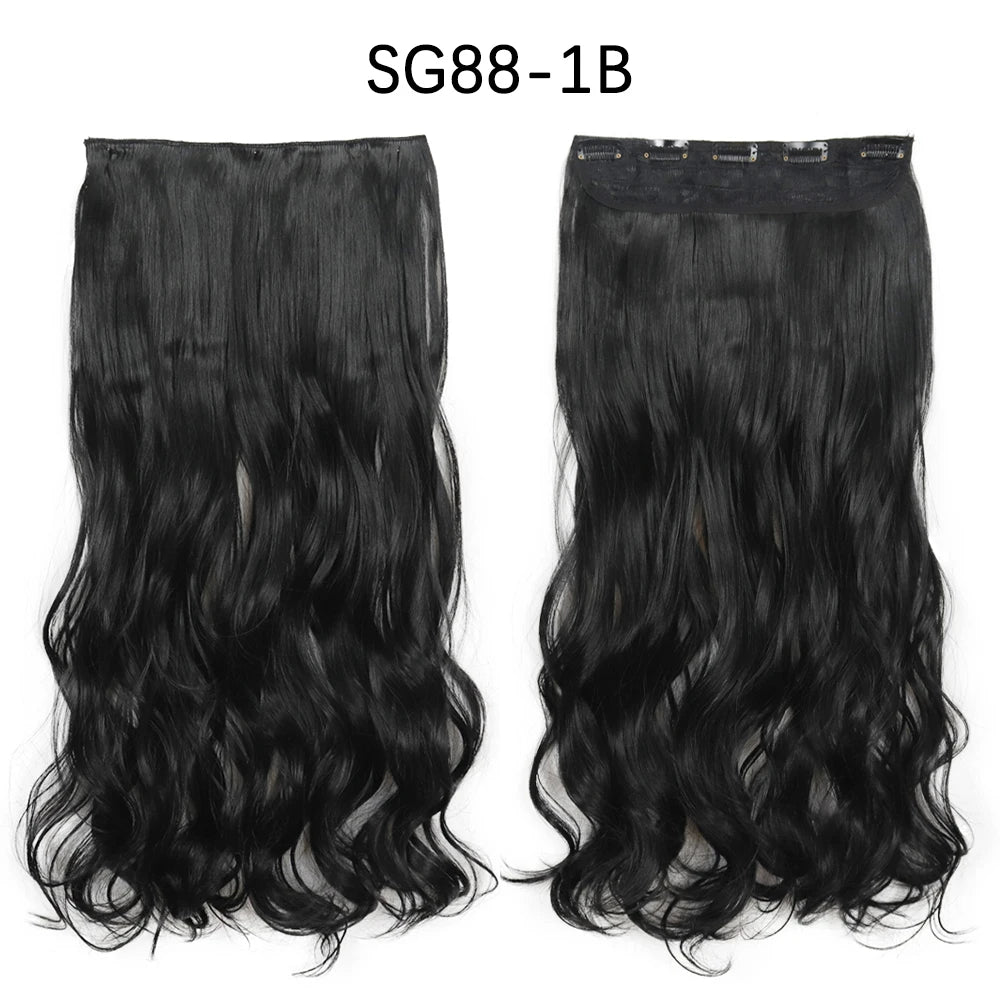 Transform your look with 's Long Ombre Brown to Blonde Water Wavy Clip-In Hair Extensions! 💁‍♀️✨ #HairGoals #HairExtensions