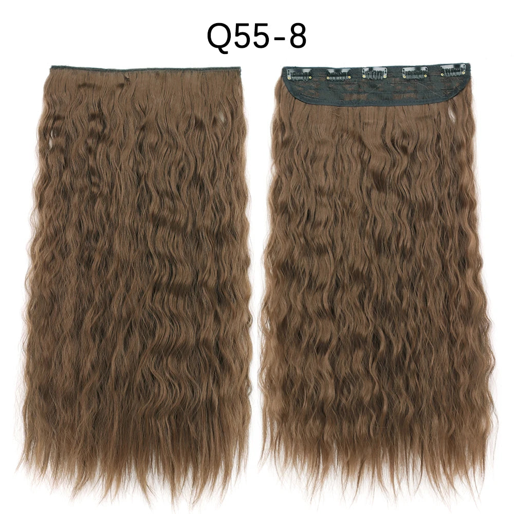 Transform your look with 's Long Ombre Brown to Blonde Water Wavy Clip-In Hair Extensions! 💁‍♀️✨ #HairGoals #HairExtensions