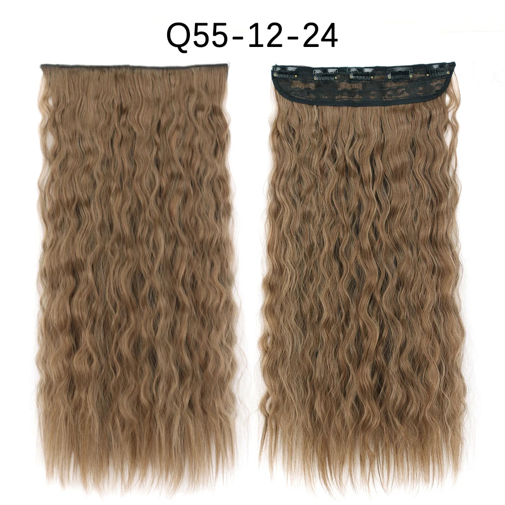 Transform your look with 's Long Ombre Brown to Blonde Water Wavy Clip-In Hair Extensions! 💁‍♀️✨ #HairGoals #HairExtensions