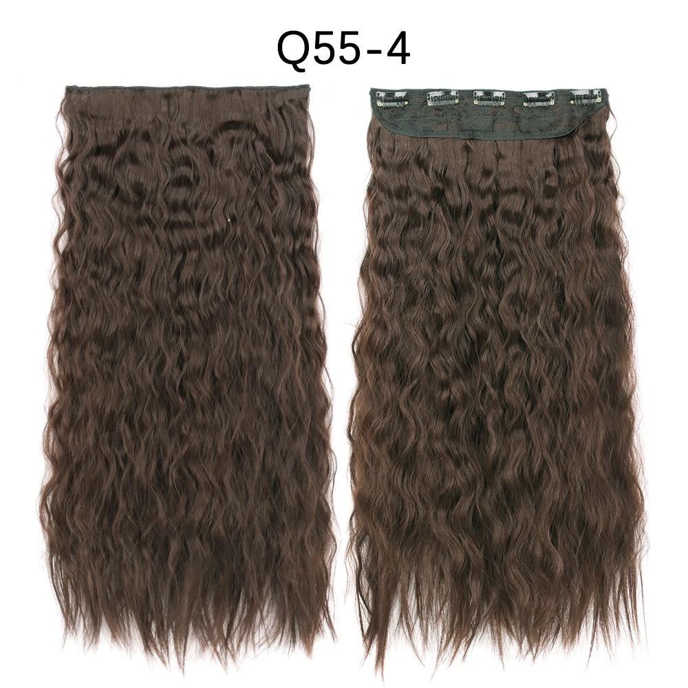 Transform your look with 's Long Ombre Brown to Blonde Water Wavy Clip-In Hair Extensions! 💁‍♀️✨ #HairGoals #HairExtensions