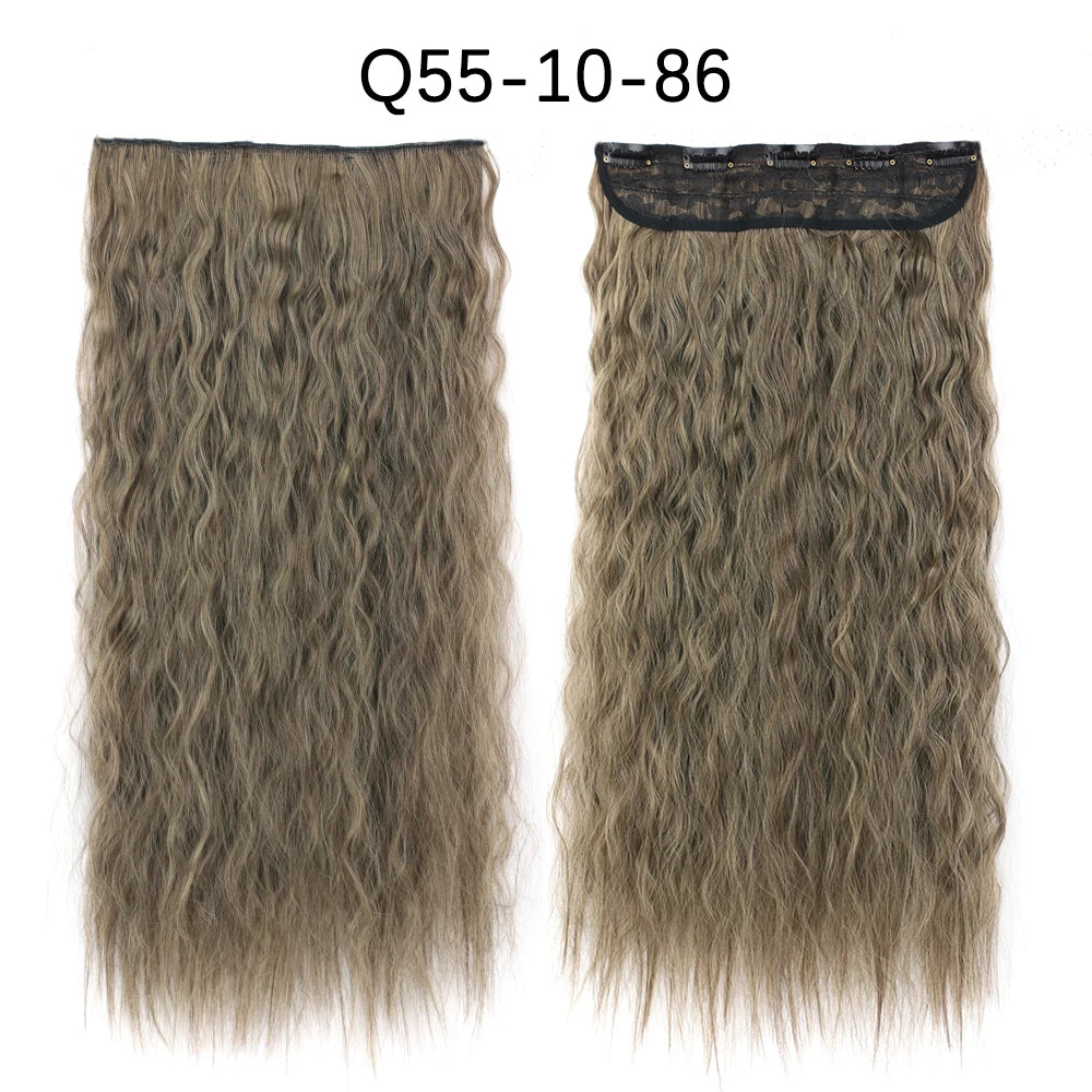 Transform your look with 's Long Ombre Brown to Blonde Water Wavy Clip-In Hair Extensions! 💁‍♀️✨ #HairGoals #HairExtensions